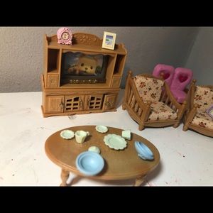 Calico critters play living room , never used